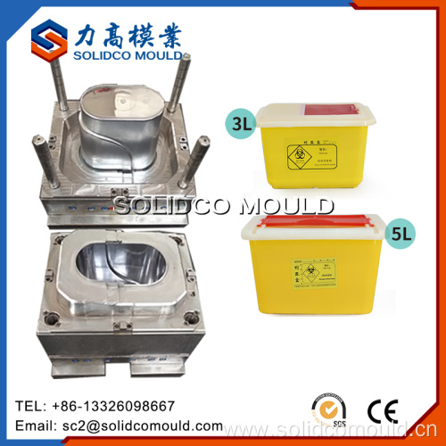 Platic injection mould for Needle Disposal Container